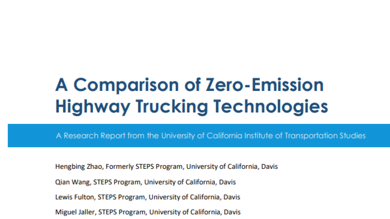 zero-emission highway trucking