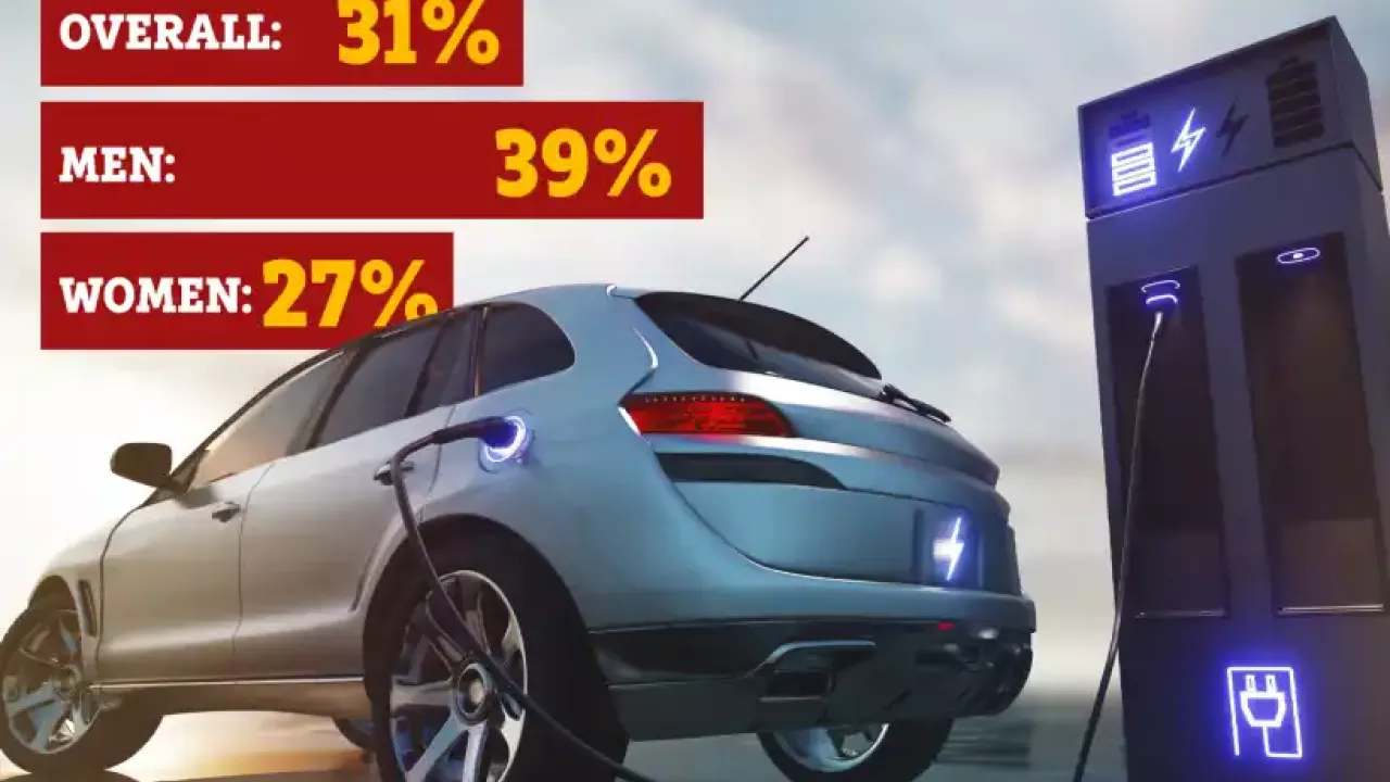 US electric cars by percentages