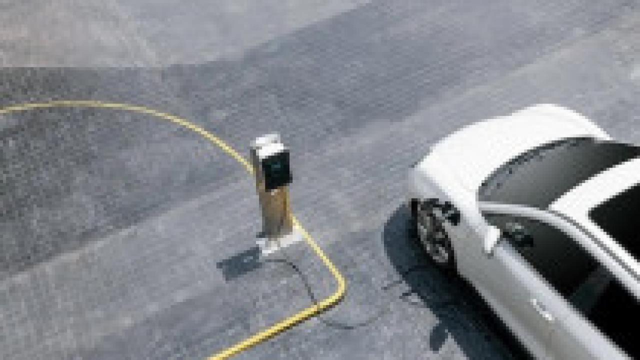 car charging at EV charger