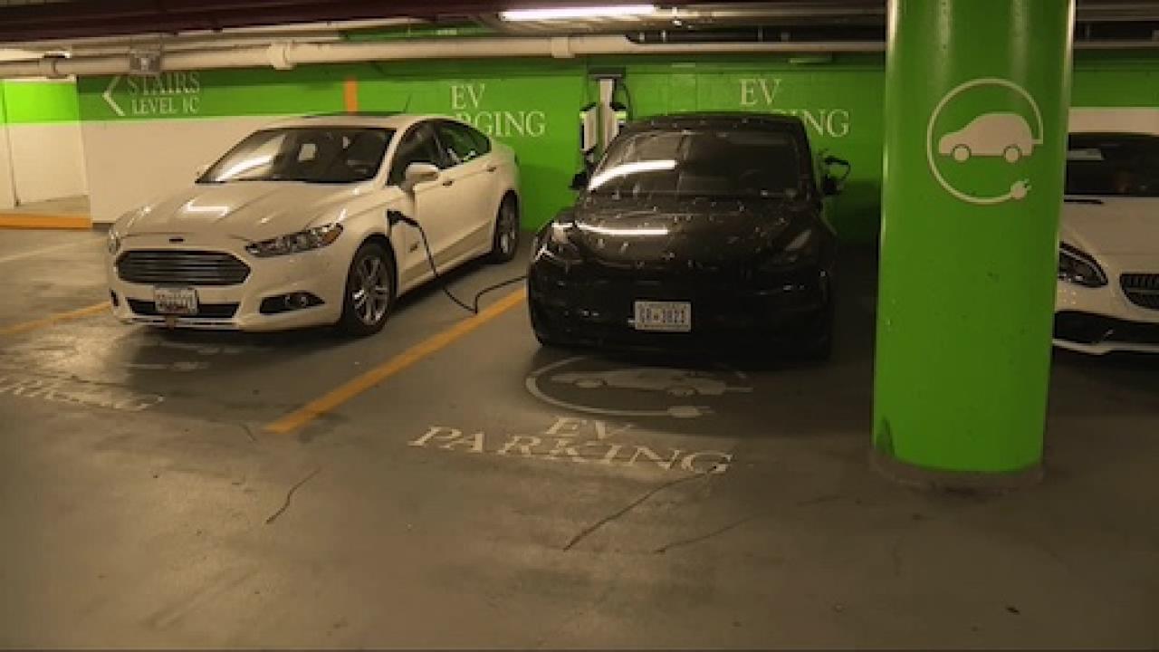 vehicles EV parking space