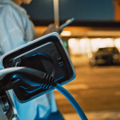 EV car plugged in